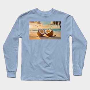 coconut cocktails love Long Sleeve T-Shirt